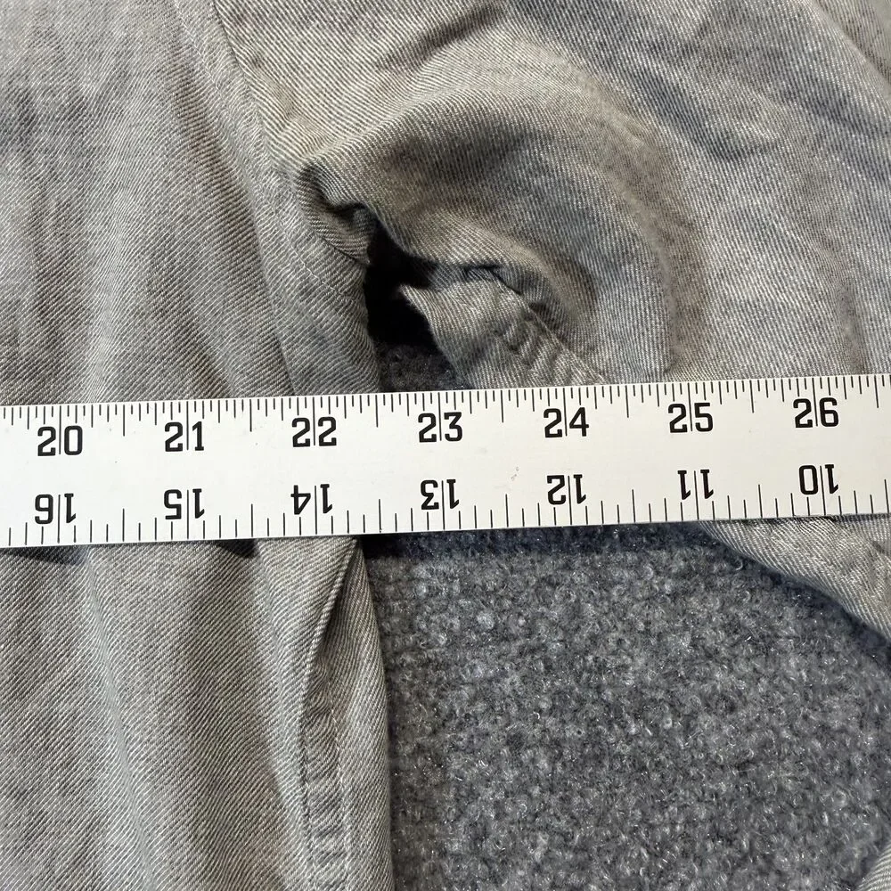 J.Crew Classic Men's XL Gray Herringbone Cotton Button Down Long Sleeve Shirt